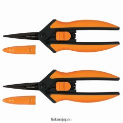 (2 パック) 焦げ付き防止剪定スニップ: ソフトグリップ マイクロチップ DZ0DJT244 Fiskars 道具