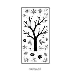 build-a-tree クリアスタンプ (4インチ x 8インチ) DZ0DJT628 Fiskars 道具