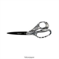 ティーン デザイナー ノンスティック ハサミ (8 インチ) 黒と白の大理石 DZ0DJT53 Fiskars 道具
