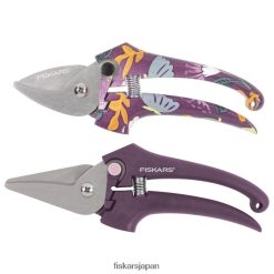 デザイナー剪定ばさみと切り込みセット (パープル) DZ0DJT201 Fiskars 道具