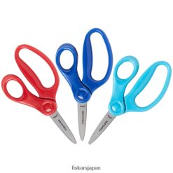 先の尖った子供用はさみ (5 インチ) 3 個パック DZ0DJT21 Fiskars 道具