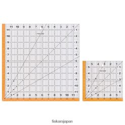 正方形キルティング定規セット (12.5 インチ x 12.5 インチおよび 6.6 インチ x 6.6 インチ) DZ0DJT498 Fiskars 道具